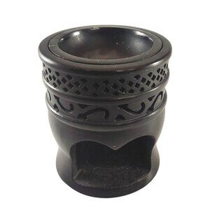 The Body Shop Oil Burner & Tealight Holder Black Sandstone-Light Scratching
